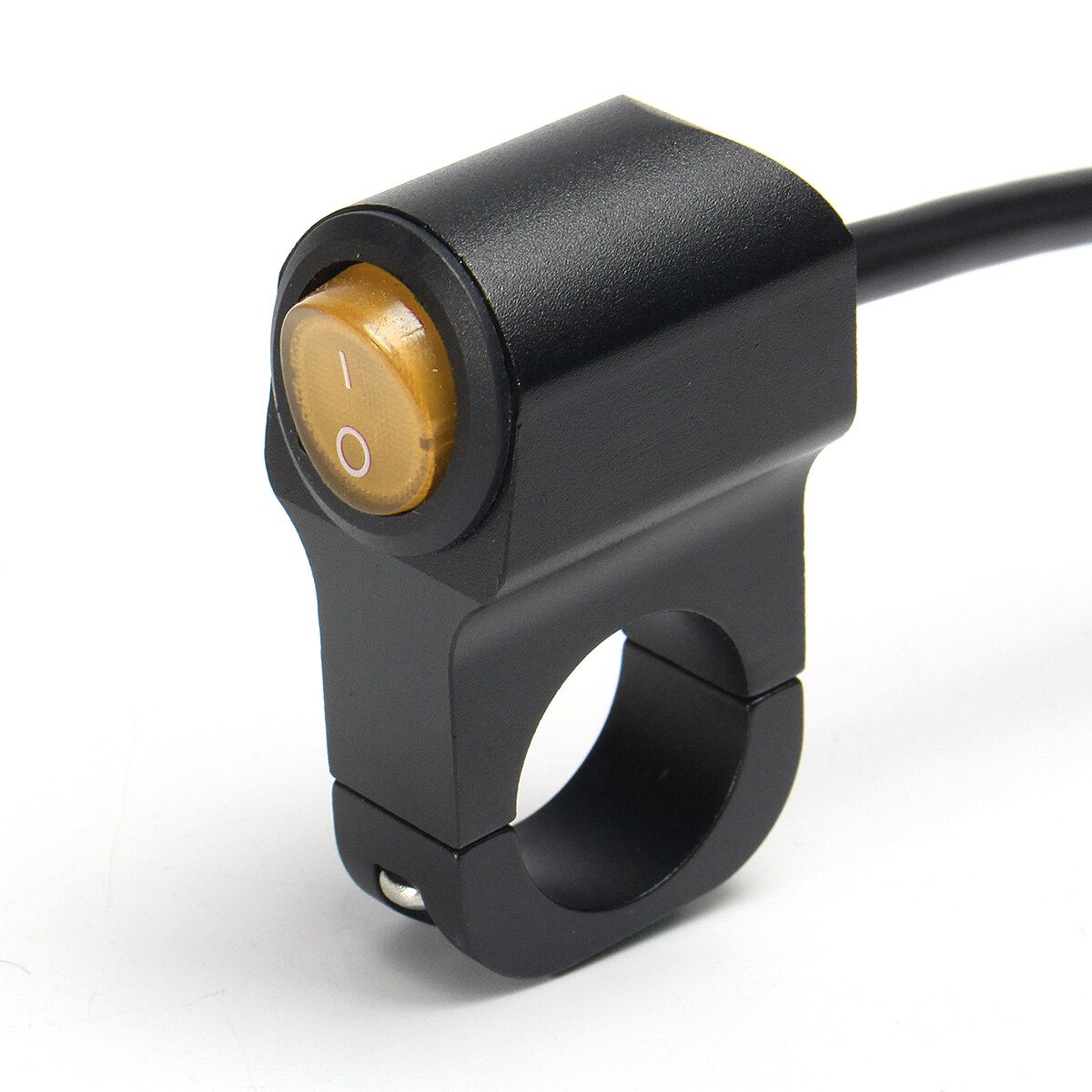 Universal 12V 16A Motorcycle LED Handlebar Headlight Fog Spot Light On Off Switch Yellow