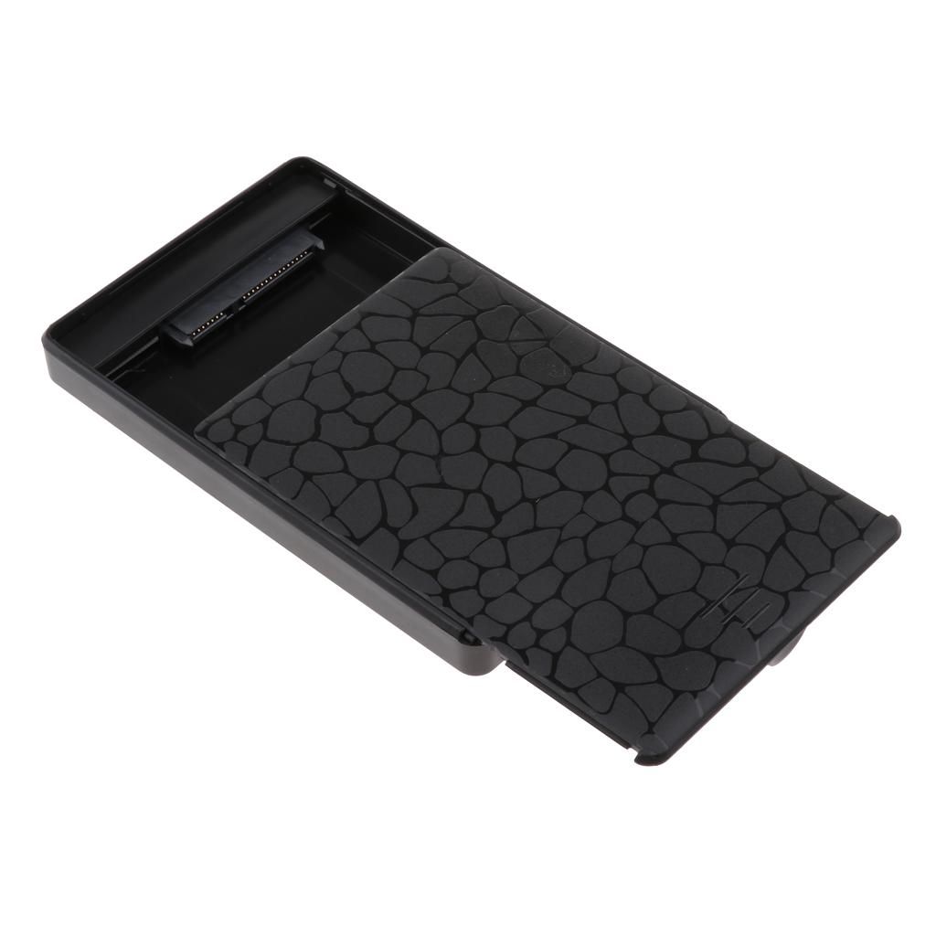 25inch SataSSD Hard Drive Enclosure External Case 7mm95mm Black