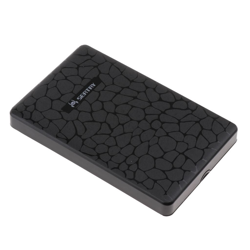 25inch SataSSD Hard Drive Enclosure External Case 7mm95mm Black