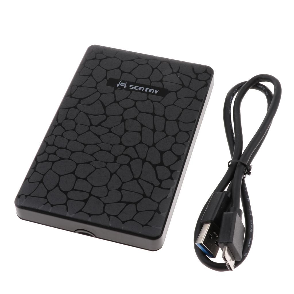 25inch SataSSD Hard Drive Enclosure External Case 7mm95mm Black