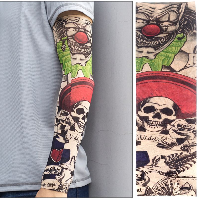 1pc Nylon Summer Arm Guard Fake Tattoo Cycling Arm