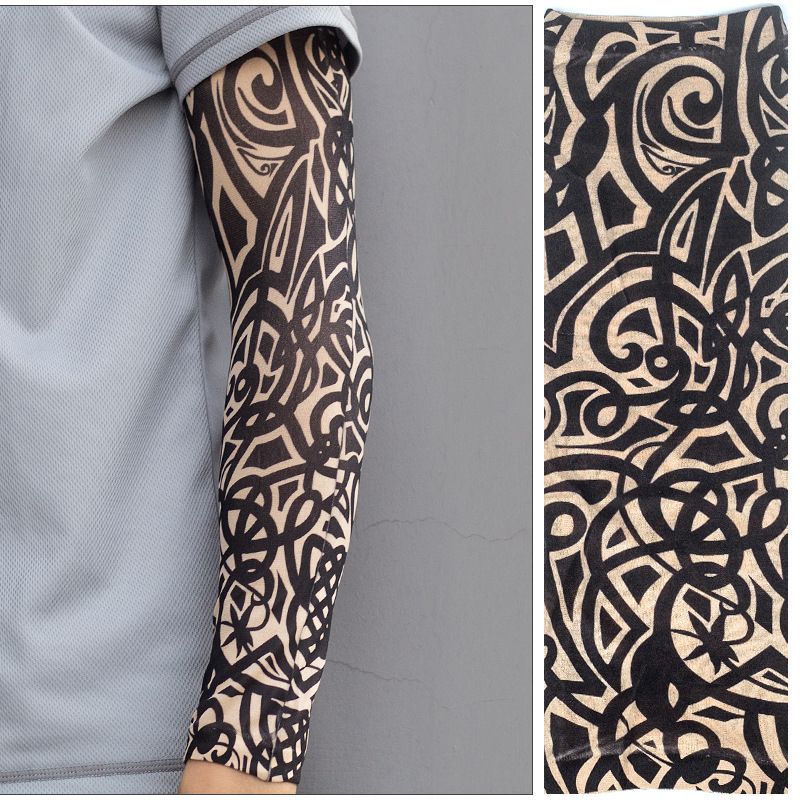 1pc Nylon Summer Arm Guard Fake Tattoo Cycling Arm