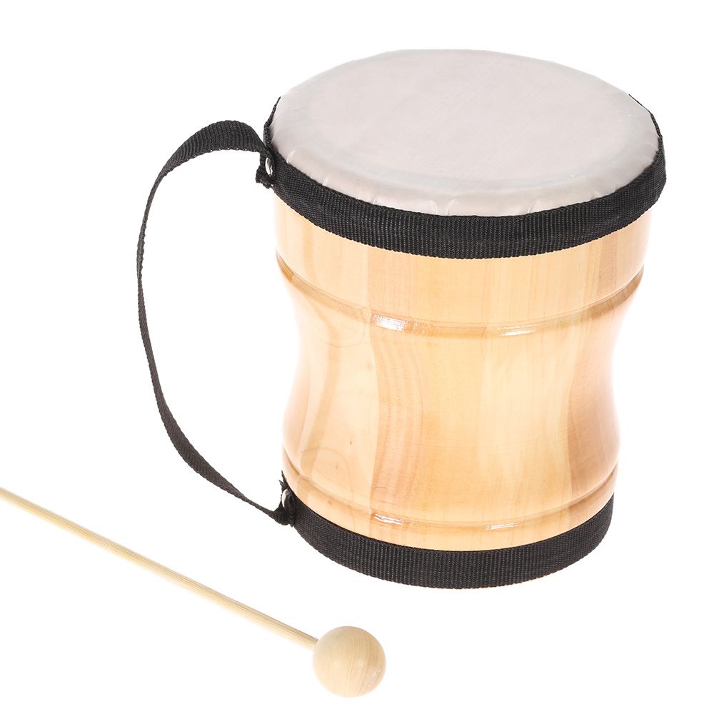 Kids Children Wood Hand Bongo Drum Musical Toy Percussion