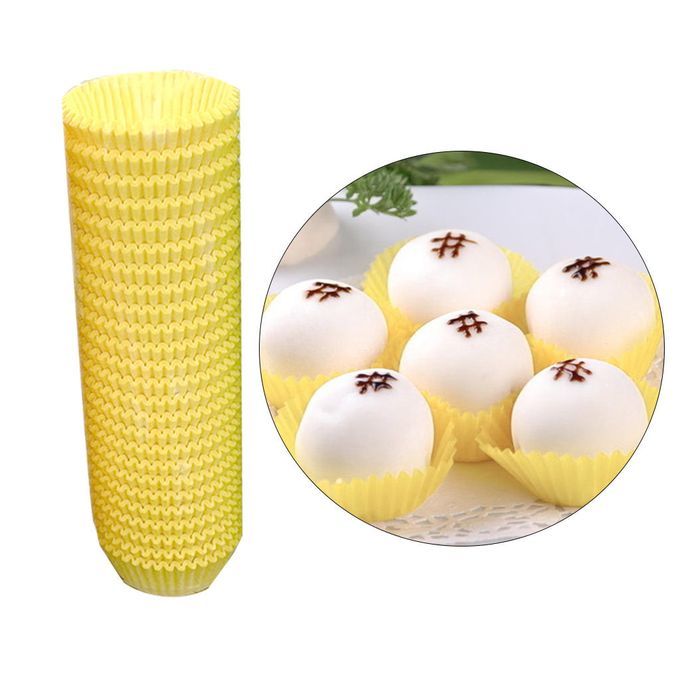 600x Baking Cups Liners Paper Cake Cases For Party Baby Showers Yellow
