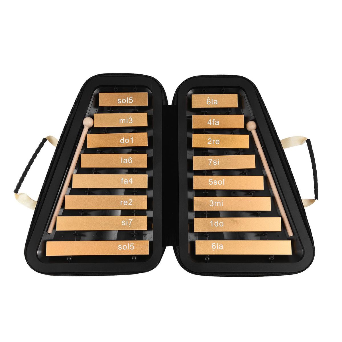 16 Keys Glockenspiel 16-Note Aluminum Plate Xylophone Early Educational Musical Percussion Instrument with Case Mallets for Kids Children Music Sense Development