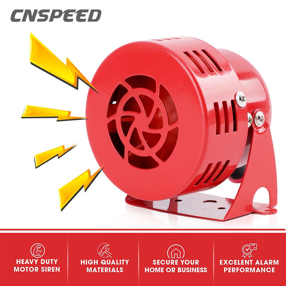 Car Air Raid Siren Horn Electric 12V Alarm Loud Fire
