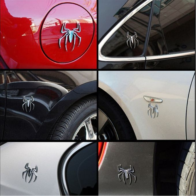 1 PC Metal 3D Car Spider Shape Truck Motor Decal Universal Sticker