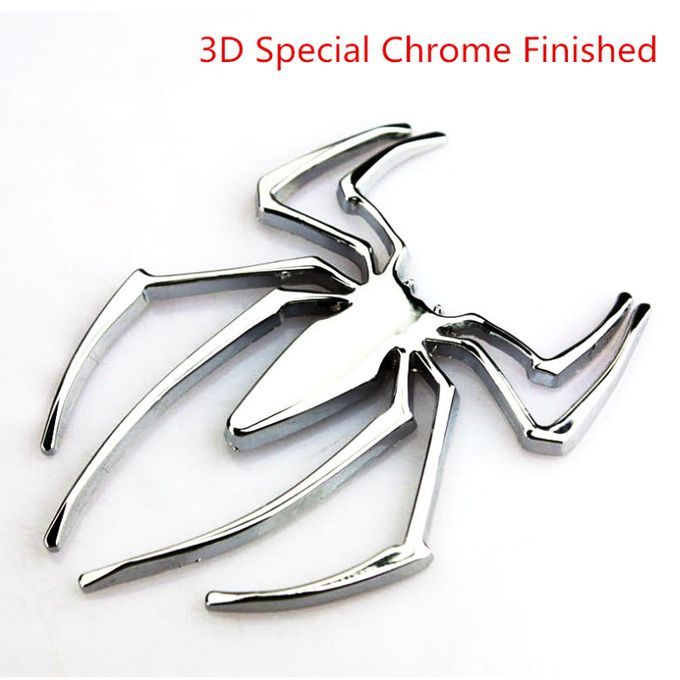 1 PC Metal 3D Car Spider Shape Truck Motor Decal Universal Sticker