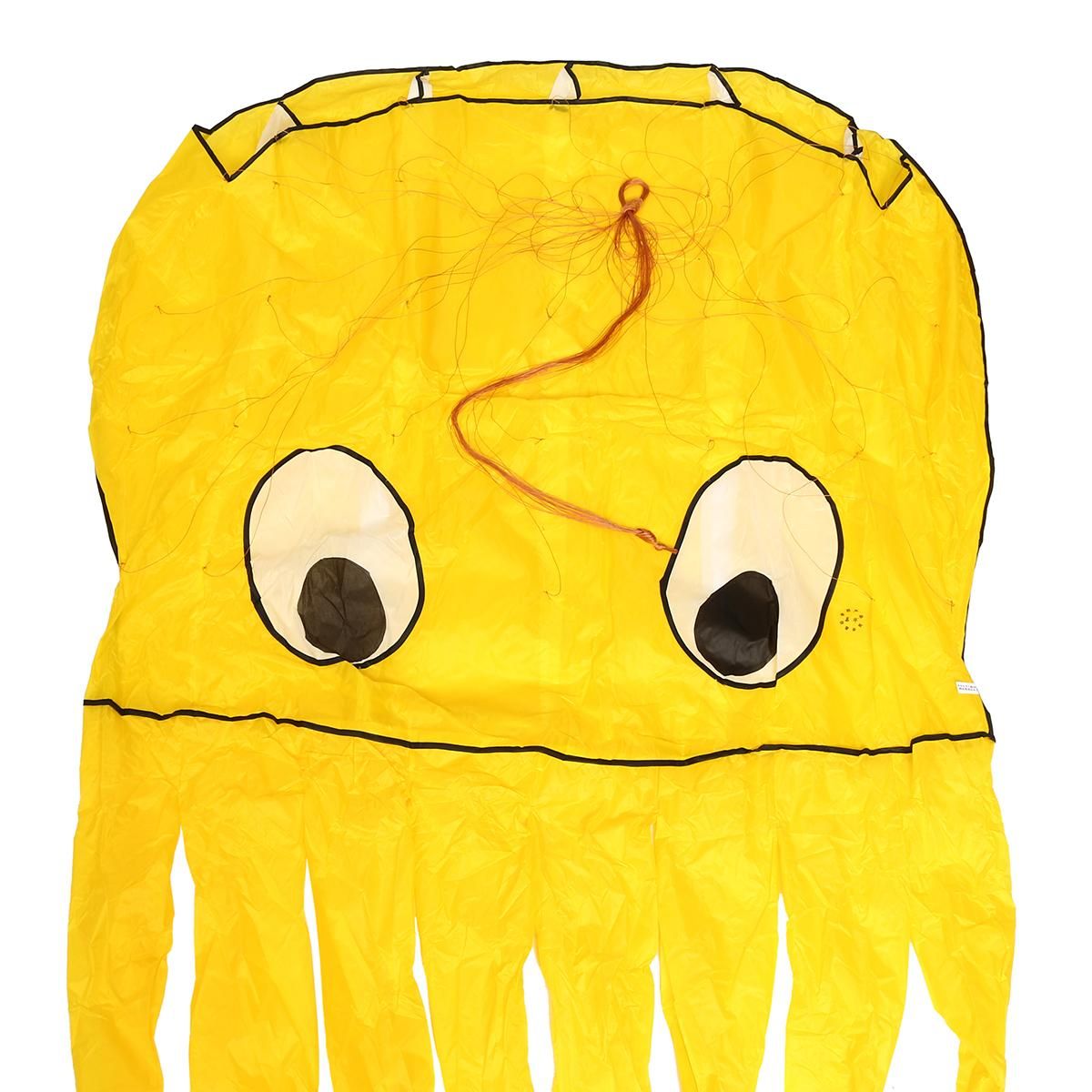 8M Octopus Shaped Flying Kite Outdoor Sport Toy Children Kids Game Activity Yellow