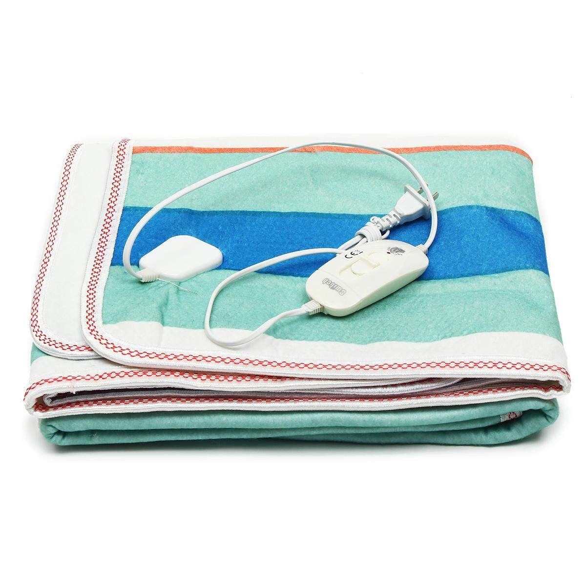 145*115 Cm 220V Electric Heated Blanket Polyester Floral Printed Bedroom Blankets Double