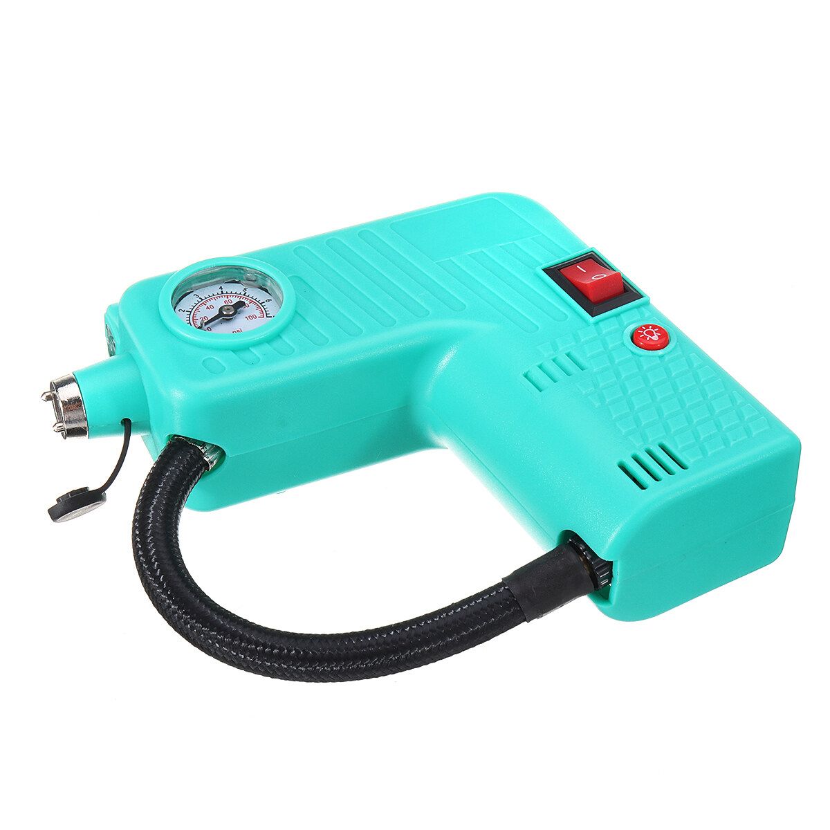 12V Portable Air Compressor Cordless Electric Auto Car Bike Tire Inflator [Green]