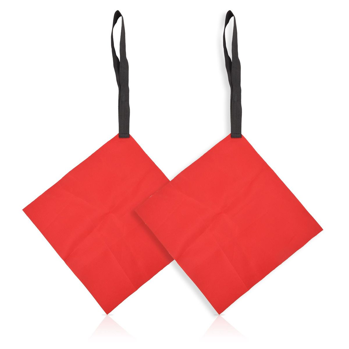 2pcs Kayak Tow Flags Red Safety Hooked Kayak Flag for Boat Canoe Trailer Safety Warning Flag