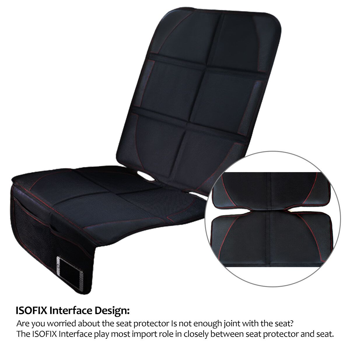 Car Seat Protector Child Baby Auto Seat Non-Slip Cover Organizer Storage Pocket