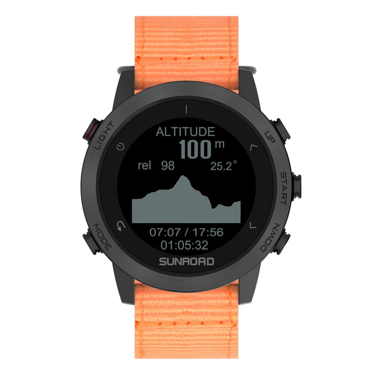 GPS Sports Watch Fitness Tracker Wrist Watch with Heart Rate Monitor 100M Water Resistant for Running Swimming Cycling Climbing