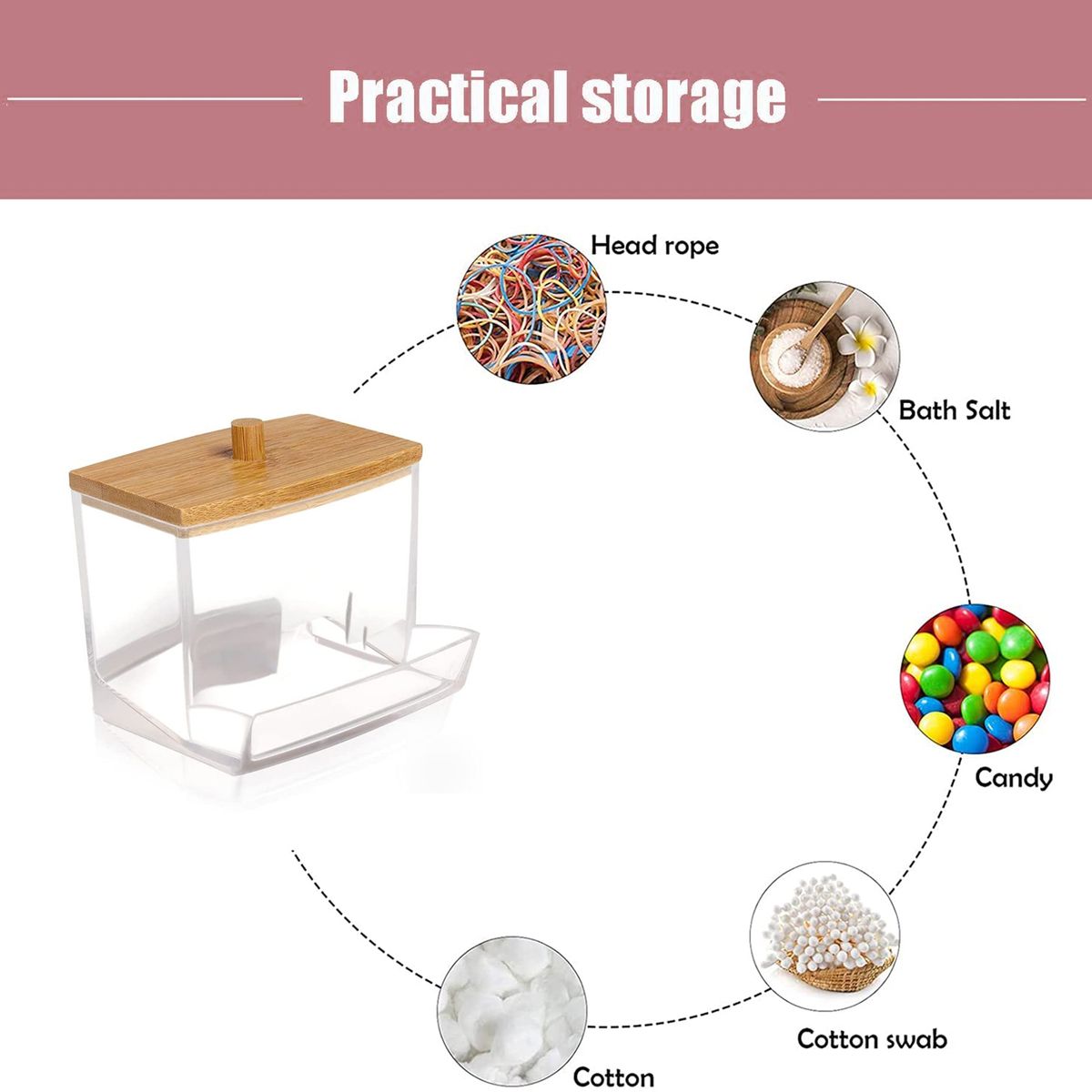 Upgrated Quality Acrylic Cotton Swabs Storage Holder
