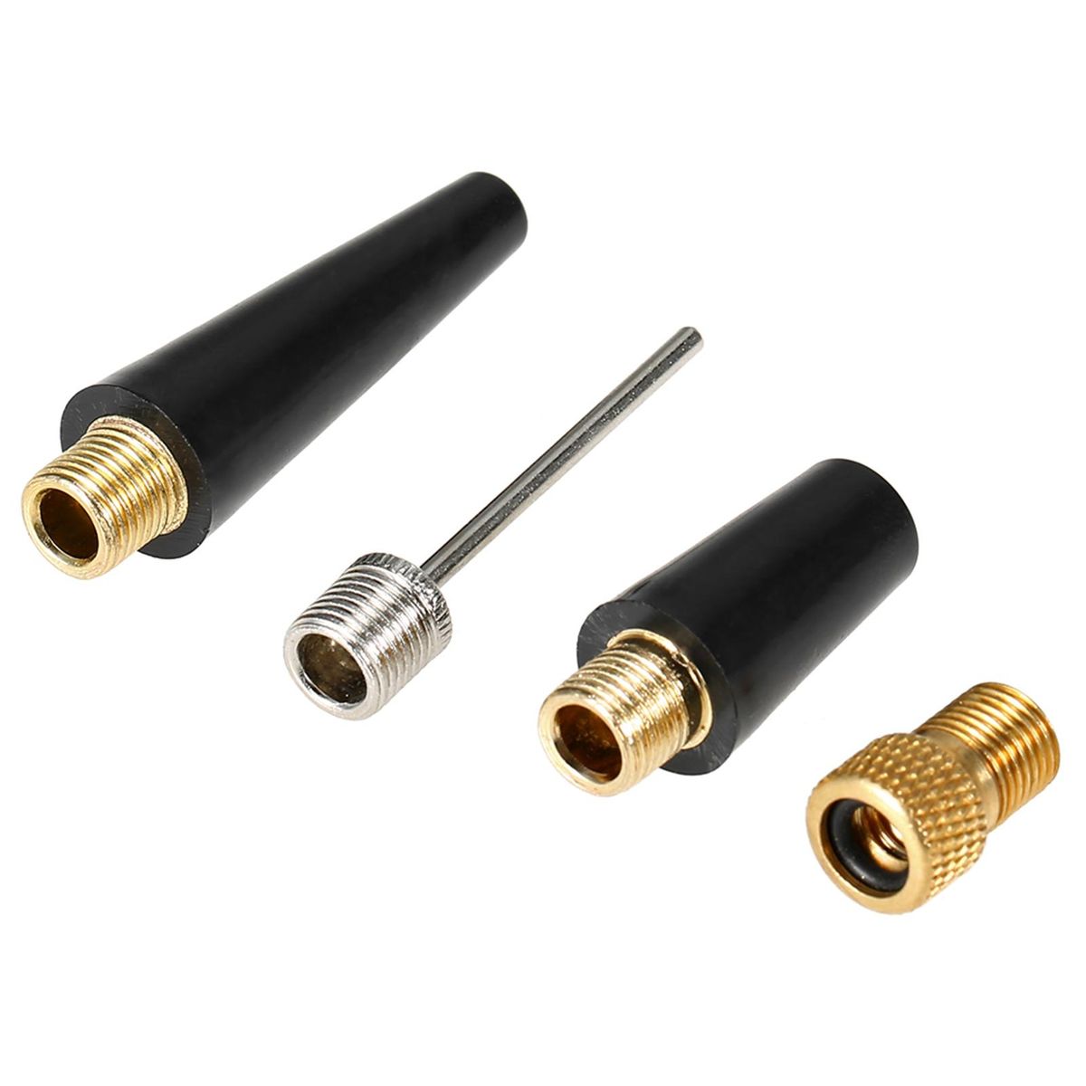 Lixada 4 PCS Needle Nozzle Adapter Kit Ball Inflation Pump Needle Valve Adapter Kit Ball Pump Needle Bike Tire Inflating Kit