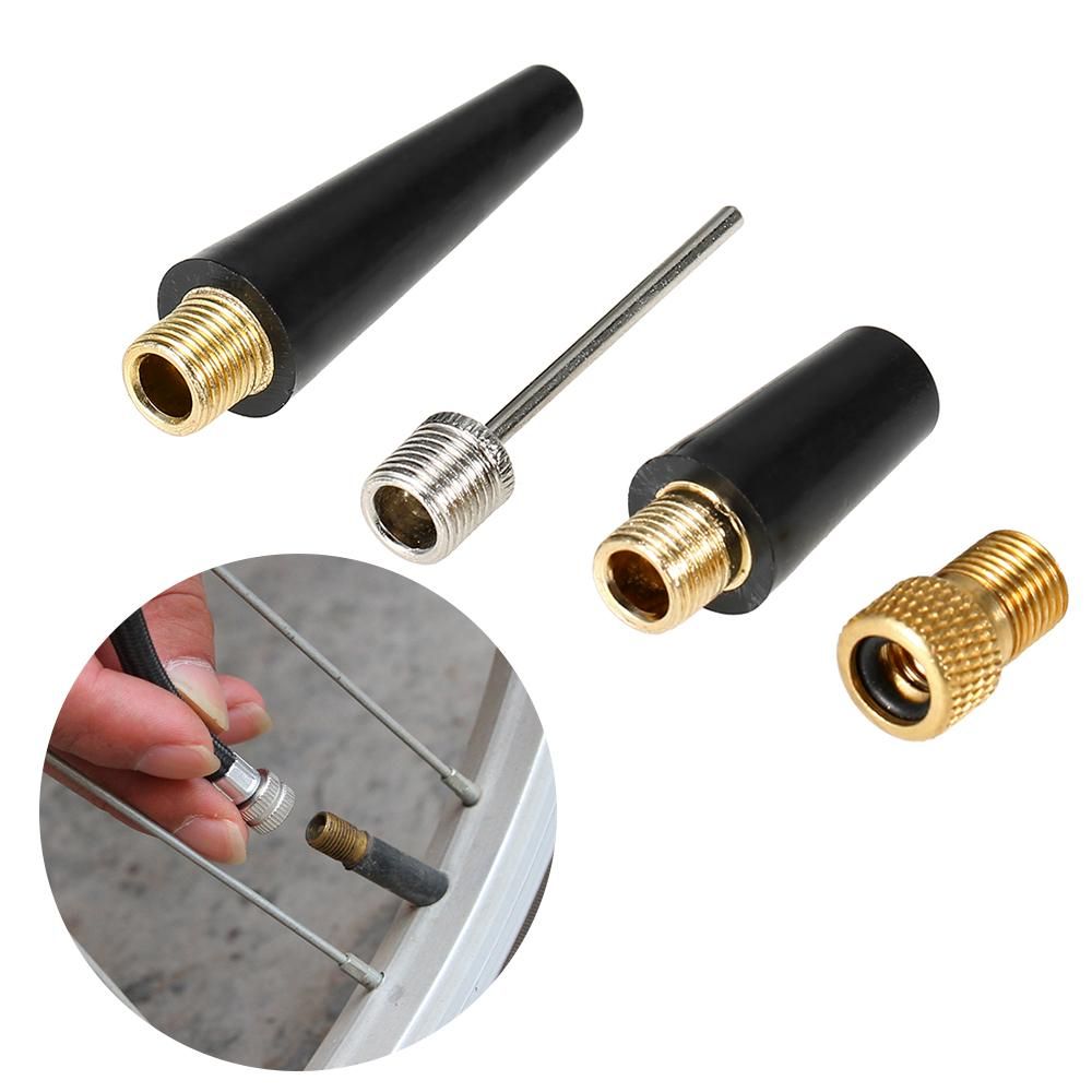 Lixada 4 PCS Needle Nozzle Adapter Kit Ball Inflation Pump Needle Valve Adapter Kit Ball Pump Needle Bike Tire Inflating Kit