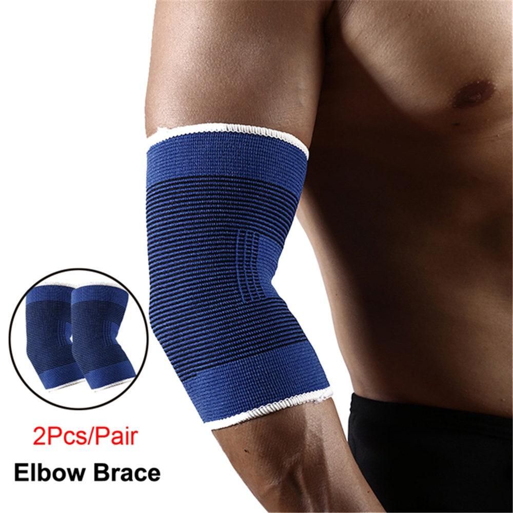 1 Pair Fitness Elastic Elbow Brace Compression Support Sleeve for Sports