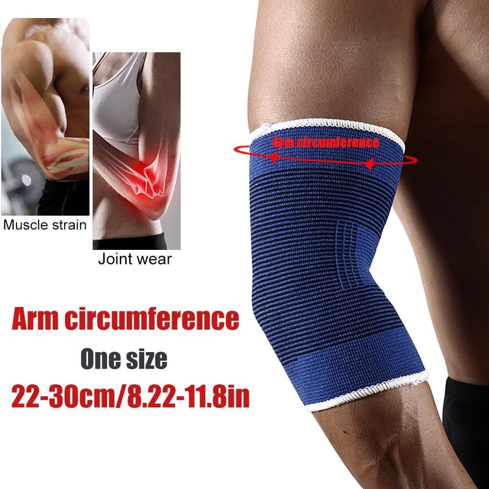 1 Pair Fitness Elastic Elbow Brace Compression Support Sleeve for Sports