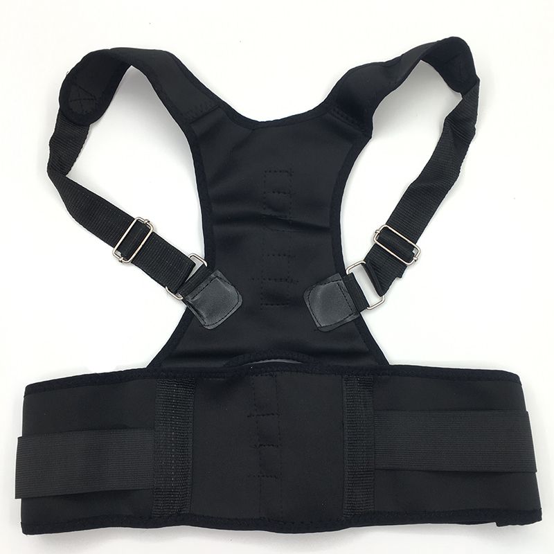 Adjustable Magnet Posture Corrector Back Corset Belt Straightener Brace Shoulder Corrector Lumbar Postura Braces Supports(#White)