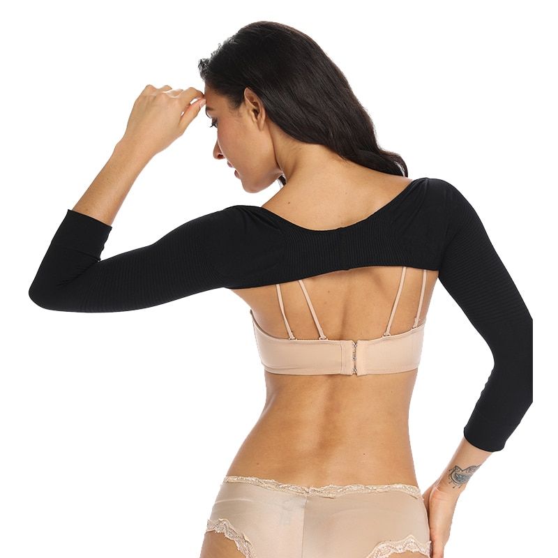 Womens Slimming Compression Long Sleeve Arm Slimmer Trimmer Back Shoulder Wrapwear
