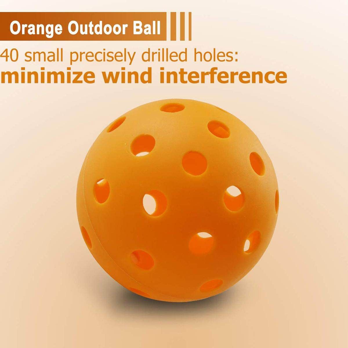 40 Hole High-Vis Optic Pattern Pickleball Ball For Game Practice Training