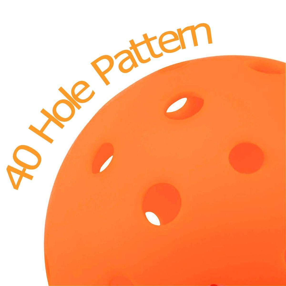 40 Hole High-Vis Optic Pattern Pickleball Ball For Game Practice Training