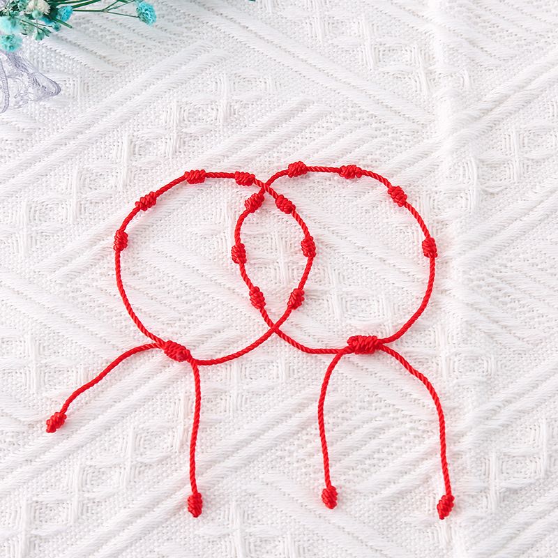 Cross-border Hot Sale Benming Year Red Rope 7 Knot Lucky