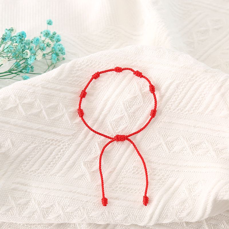 Cross-border Hot Sale Benming Year Red Rope 7 Knot Lucky