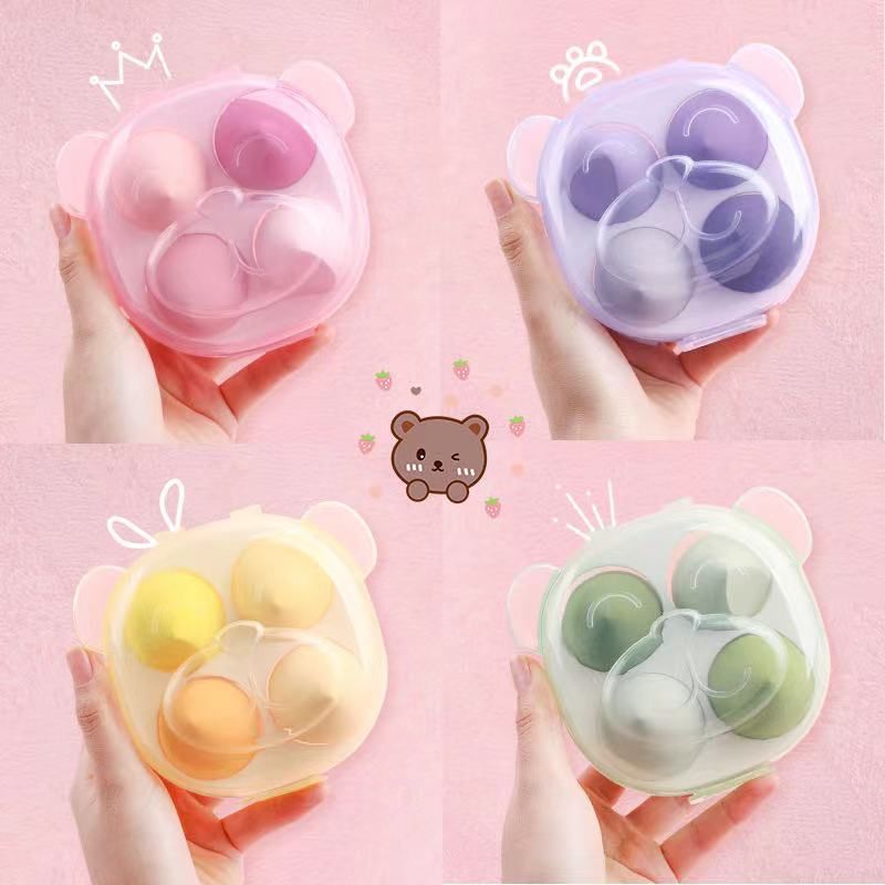 Set Of 4 Make Up Blender Puffs With Box