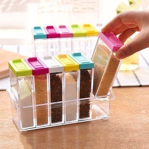 6Pcs Condiment/spice  Detachable Bottles/rack