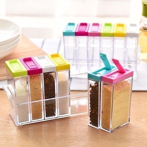 6Pcs Condiment/spice  Detachable Bottles/rack