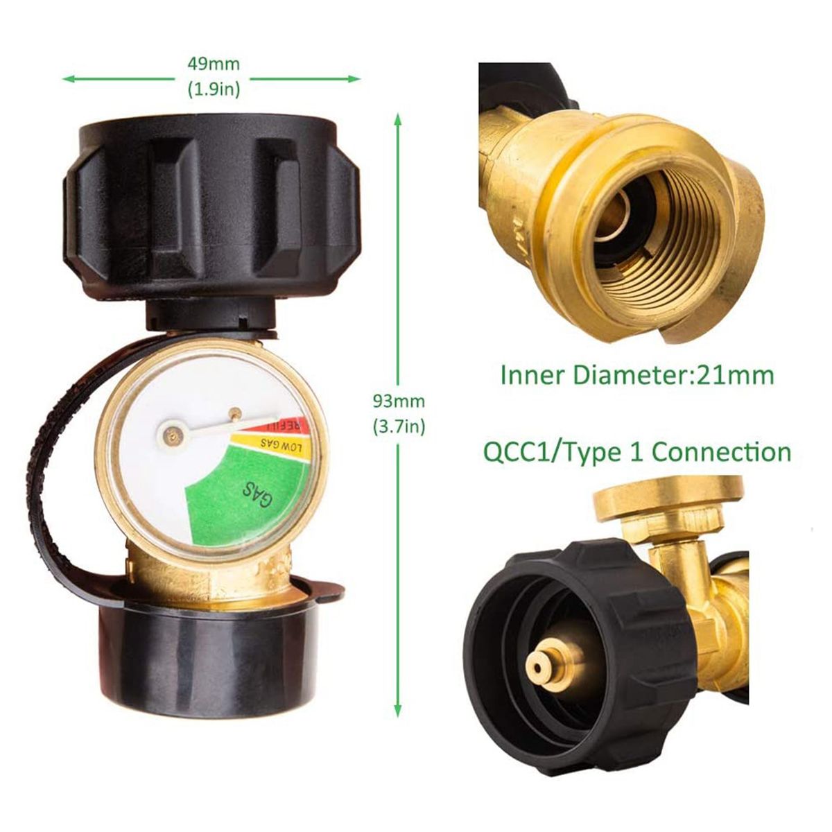 2 Pcs RV Propane Tank Gauge Level Indicator Gas