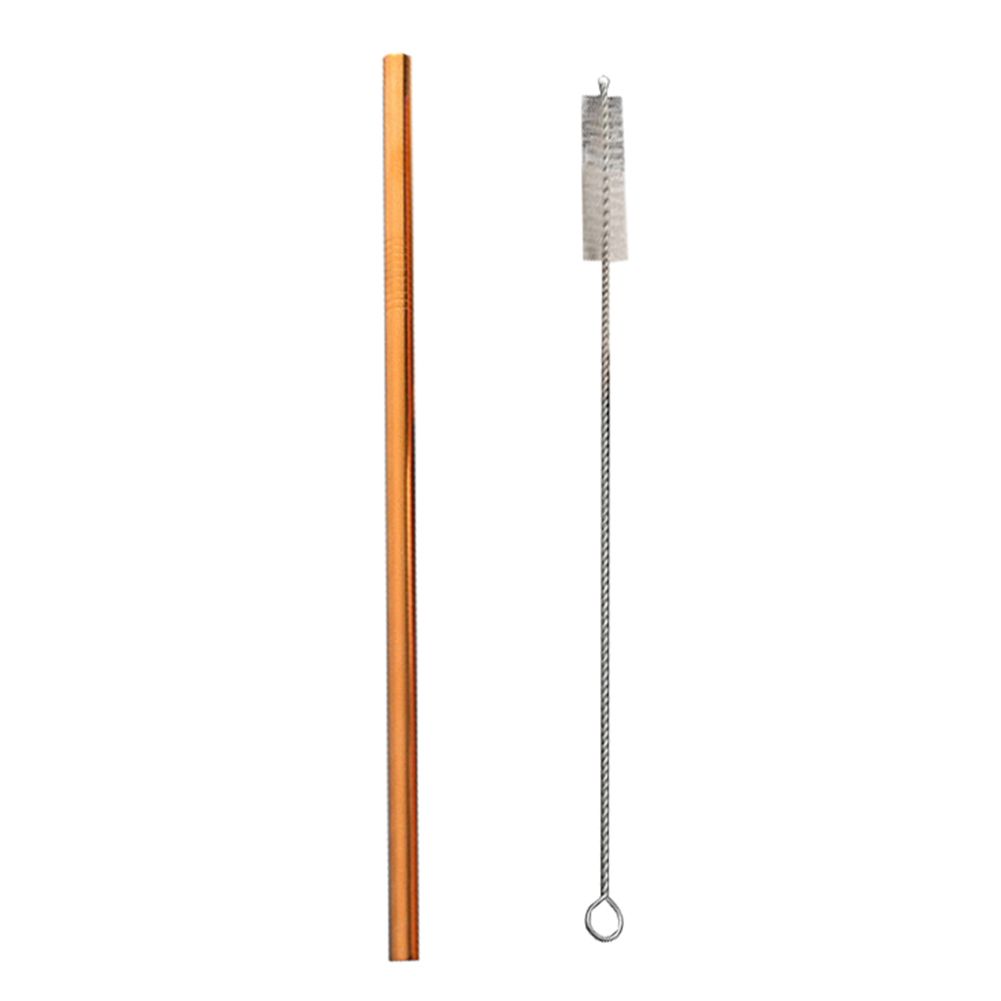 Stainless Steel Outdoor Reusable Straight Bent-Rose Golden