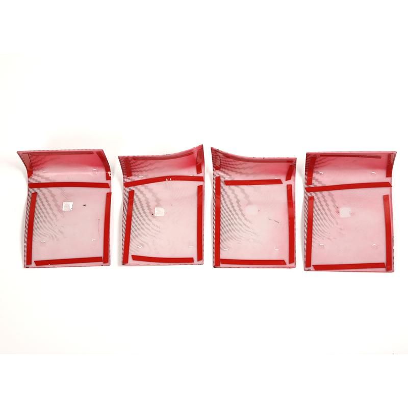 Car Inner Door Handle Panel Trim Decoration Cover Red