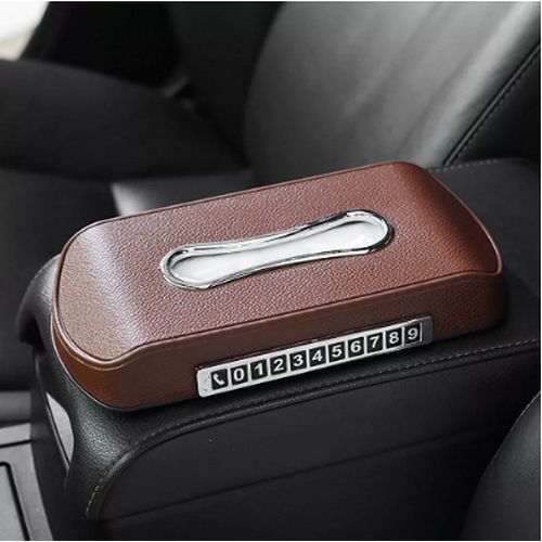 Non-slip Car Tissue Paper Box With Luminous Number