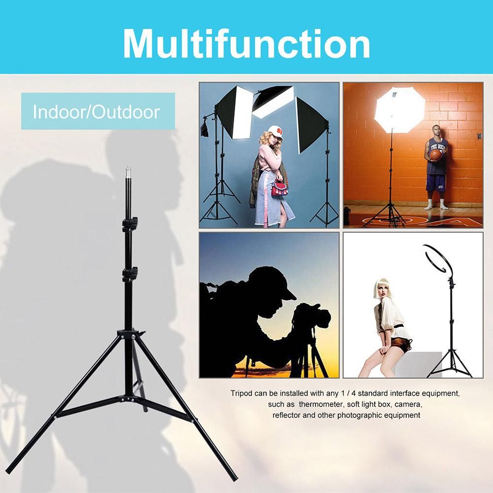 Tripod Bracket for Thermometer Adjustable Height, Infrared Thermometer Fixed Support, Non-slip, 2.1M 1/4 Screw Tooth