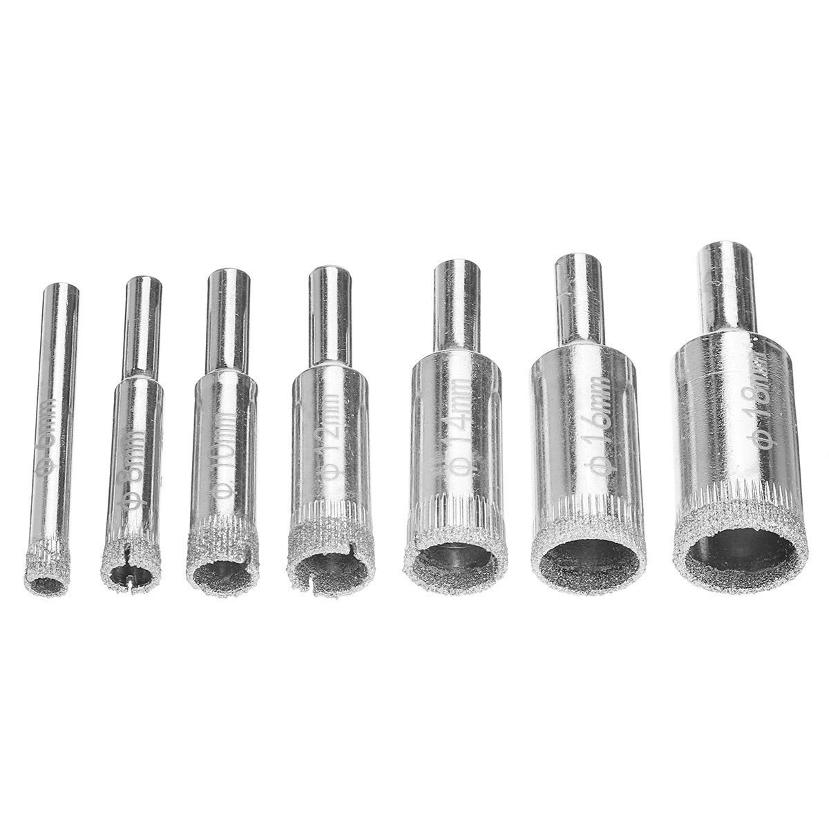 16/15/11/10/7Pcs 6-18/30/50mm Diamond Coated Drill Bit For