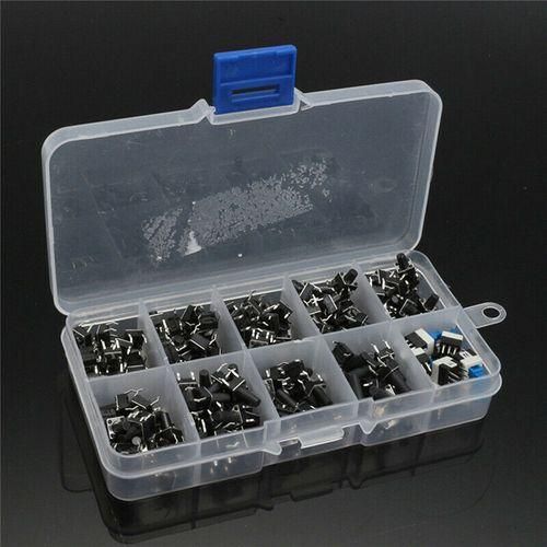 180 Pcs 10 Values Tactile Push Button Switch Mini Momentary