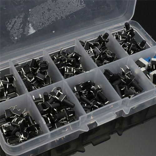 180 Pcs 10 Values Tactile Push Button Switch Mini Momentary