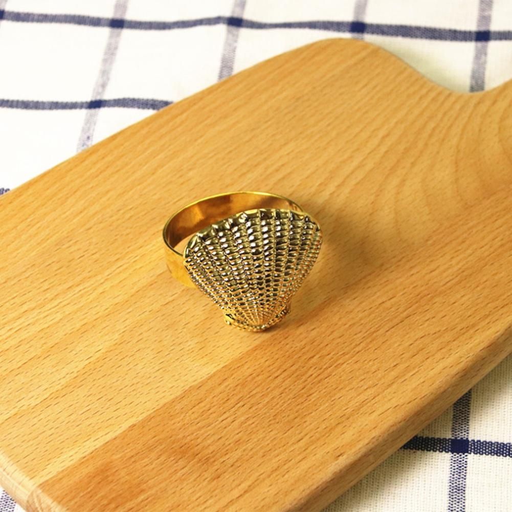 Simple Modern Napkin Buckle, Shell Shaped Napkin Ring, Hotel Table Set Cloth Ring, Paper Towel Ring(10 PCS)