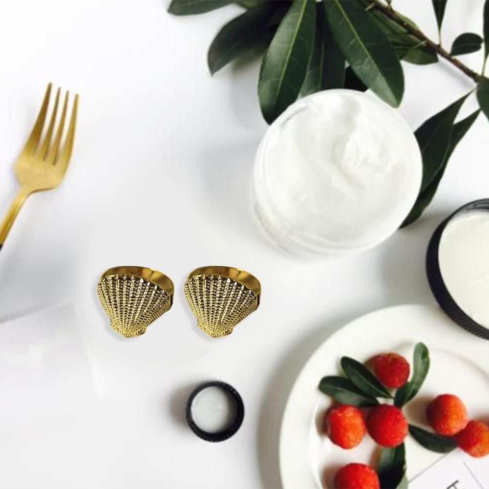Simple Modern Napkin Buckle, Shell Shaped Napkin Ring, Hotel Table Set Cloth Ring, Paper Towel Ring(10 PCS)