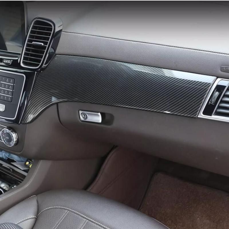 ABS Carbon Fiber Car ABS Interior Center Console Decoration Panel Cover Trim Accessories For Mercedes Benz GLE 350 GLS 2013-