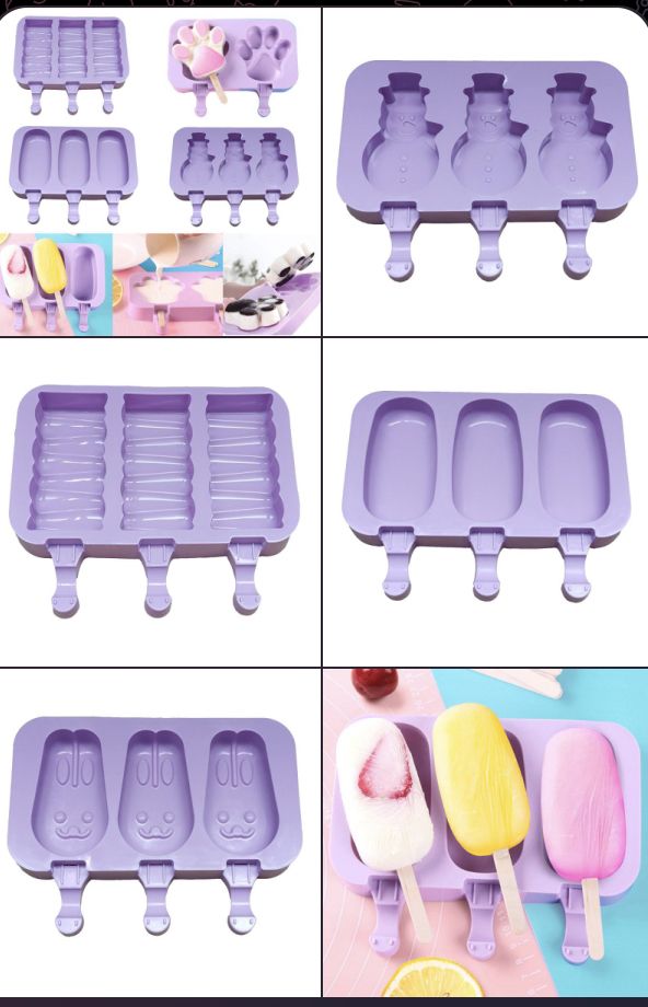 Popsicle Molds Silicone Ice Cream Maker Reusable