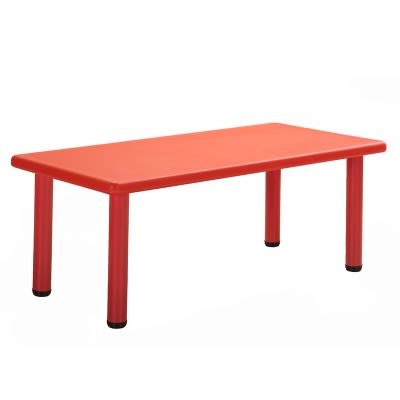 Nursery Class Rectangular Learning School Table- Red-155 x 76 x 48cm