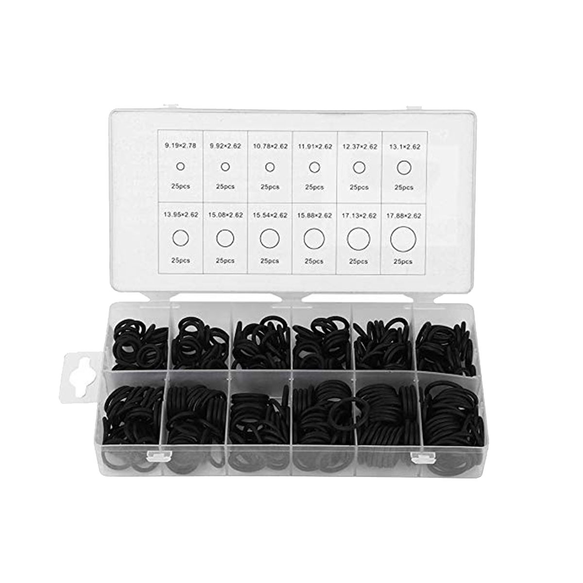 300PCS O-Ring NBR O-Ring Sealing Ring Gasket Washer Kit for Plumbers Garages Pumps O-Ring Classification Kit