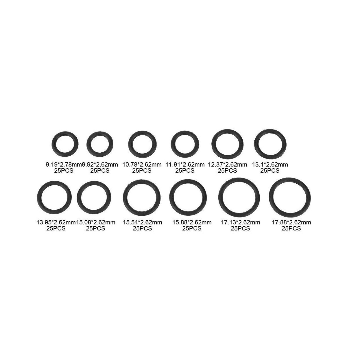 300PCS O-Ring NBR O-Ring Sealing Ring Gasket Washer Kit for Plumbers Garages Pumps O-Ring Classification Kit