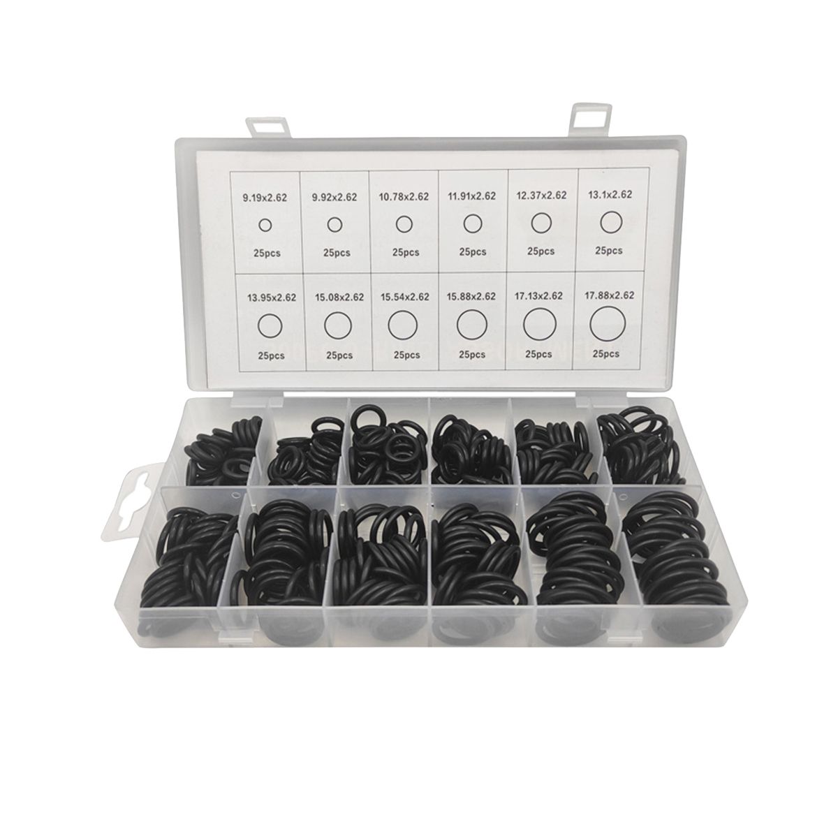 300PCS O-Ring NBR O-Ring Sealing Ring Gasket Washer Kit for Plumbers Garages Pumps O-Ring Classification Kit