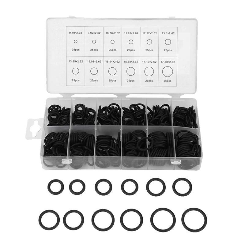 300PCS O-Ring NBR O-Ring Sealing Ring Gasket Washer Kit for Plumbers Garages Pumps O-Ring Classification Kit
