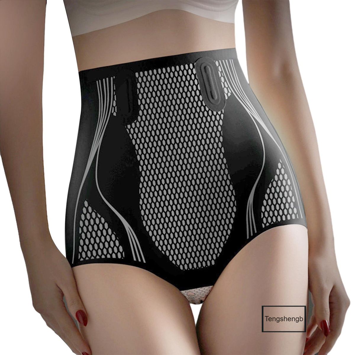 High Waist Anti Curl Shaping Panties Soft Elastic Breathable